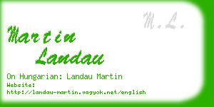 martin landau business card